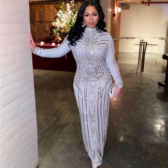 Embellished Sequin Asos Long Sleeve Sequin Dress ASOS Design Shell  Embellished Sequin Long Sleeve V-Neck